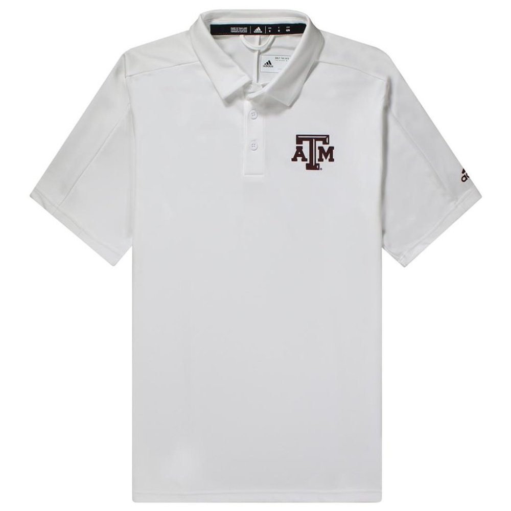 Adidas Texas A&M Aggies GameMode Polo WHITE